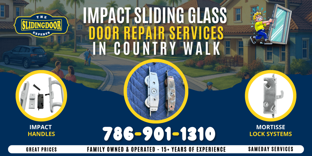 Impact Sliding Glass Door Repair Services in Country Walk