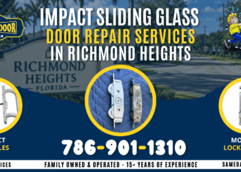 Impact sliding glass door repair services in Richmond Heights FL